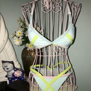 Spring colored swim suit two piece